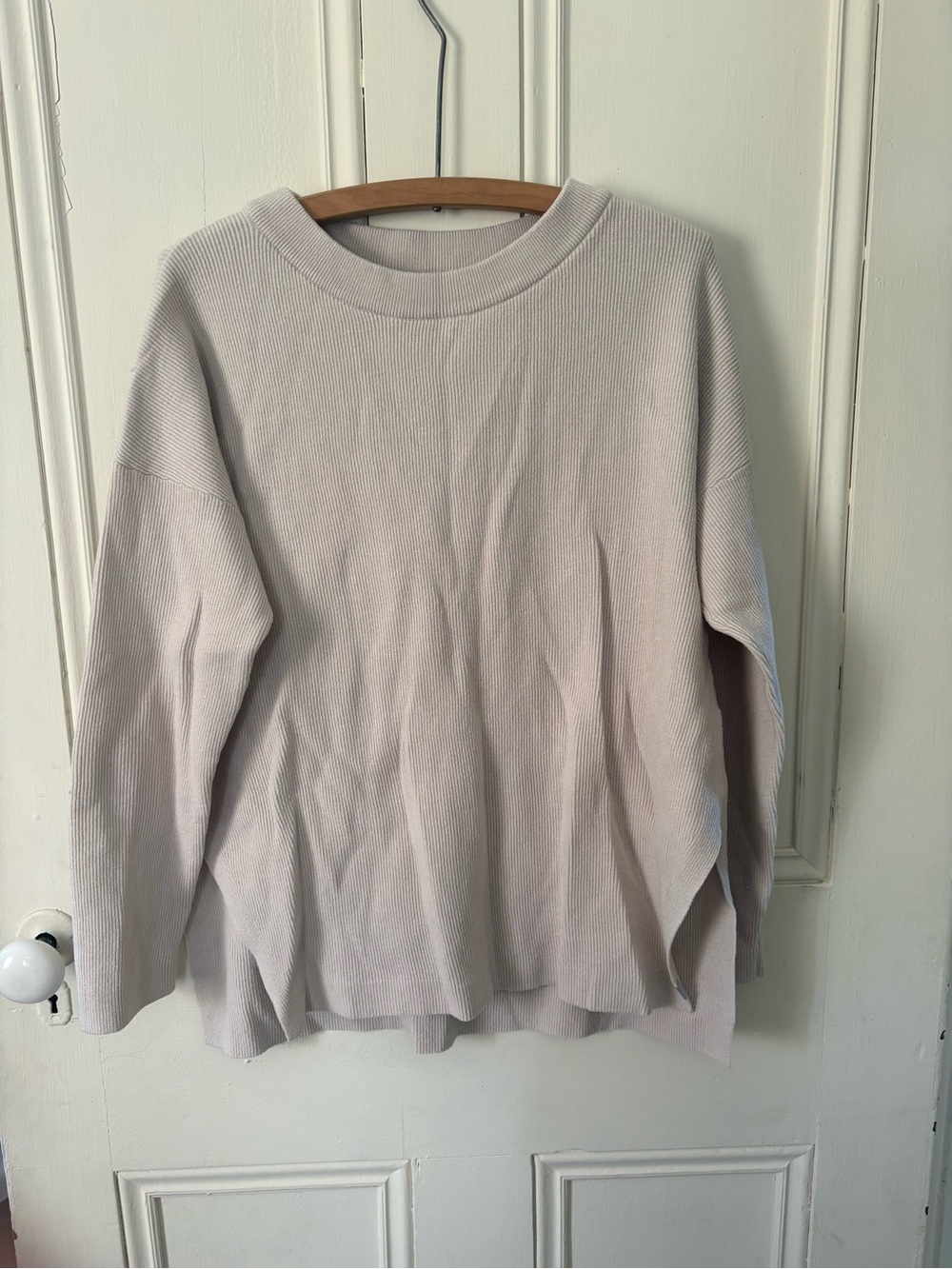 fWD Women's Ribbed Crewneck Sweater - Light Beige